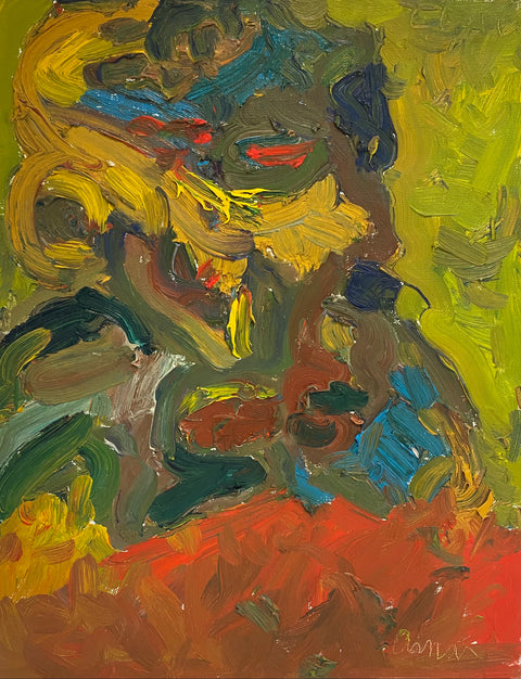 Joseph Amar Figurative Painting, 1976 | Oil on Canvas 14x18